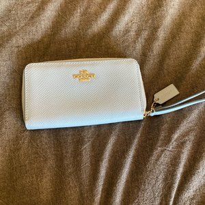 Coach Light Blue Wristlet